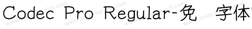 Codec Pro Regular字体转换